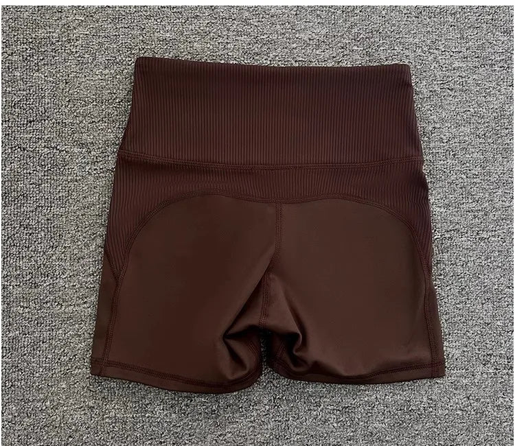 High-Waist Yoga Pants Women's Fitness Running Shorts Breathable Quick-Dry Elastic Spring Summer Training Three minutes of pants