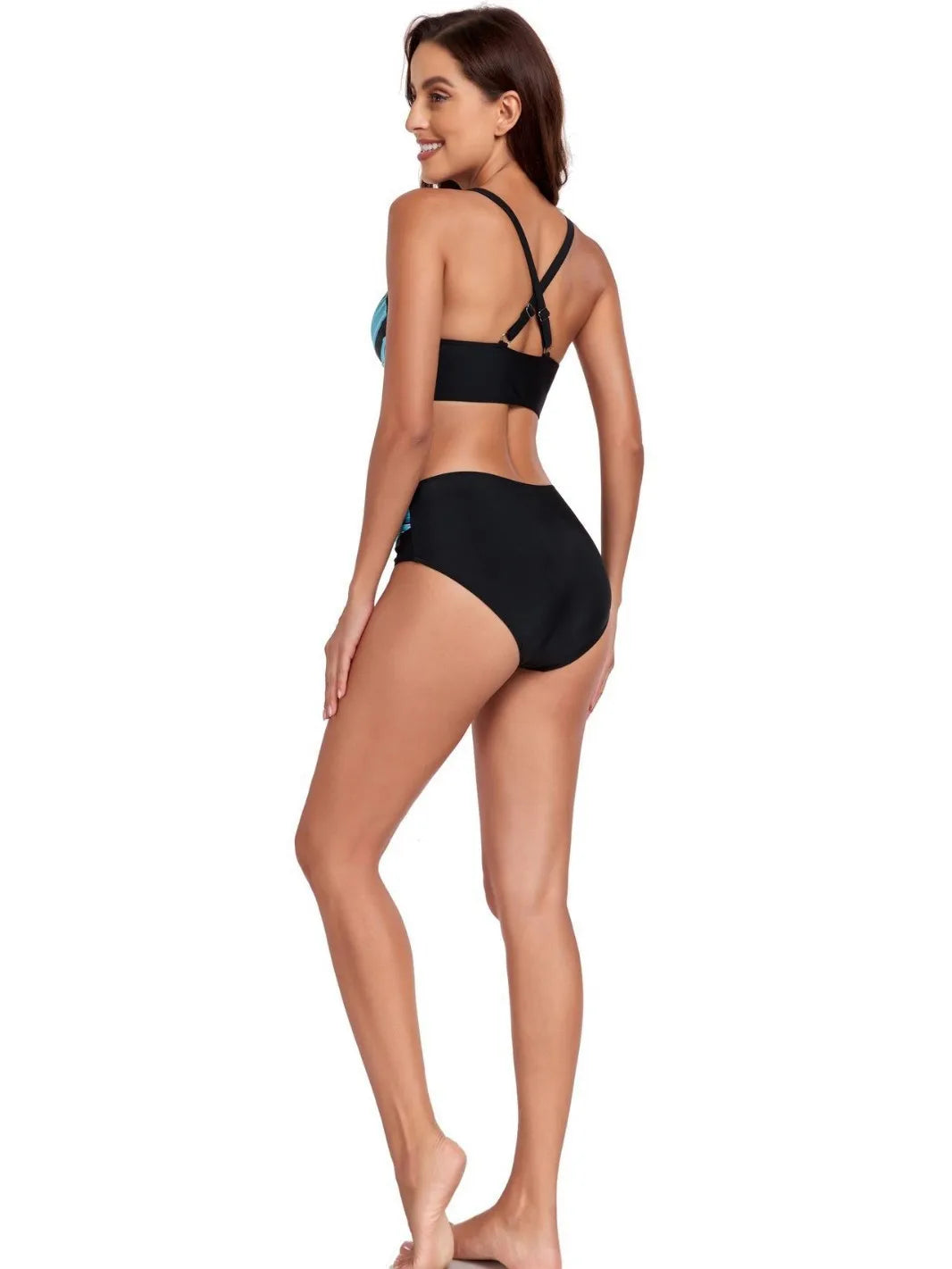 Swimwear For Girls Women High Waisted Bikini Sexy Push Up Two Piece Swimsuits Vintage Swimsuit Two Piece Retro Ruched бикини