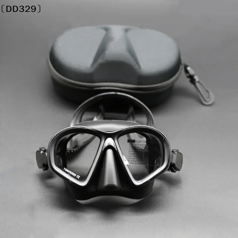 Tempered Glass Freediving Mask Snorkeling Set Foldable Snorkel J-type Diving Mask With Camera Mount〔DD329〕