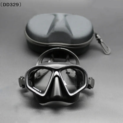 Tempered Glass Freediving Mask Snorkeling Set Foldable Snorkel J-type Diving Mask With Camera Mount〔DD329〕