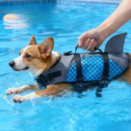 Dog Life Jacket Tear Resistant Dog Life Vest with Rescue Handle Pet Safety Swimsuit Small and Medium-sized Dog Life Jacket