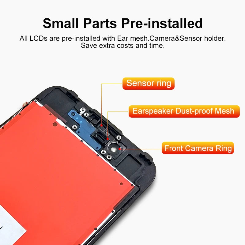 For iPhone 5 5C 5S SE 6 6S 7 8 Plus LCD Display Touch Screen Replacement For iphone 7G 7P 8G 8 Plus LCD Screen Tempered Glass