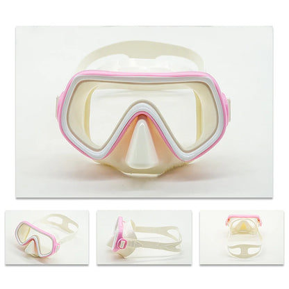 Diving Mask Waterproof Swimming Goggles Panoramic HD For Adult Youth Silicone Skirt Anti-Fog With Nose Cover Swimming Equipment