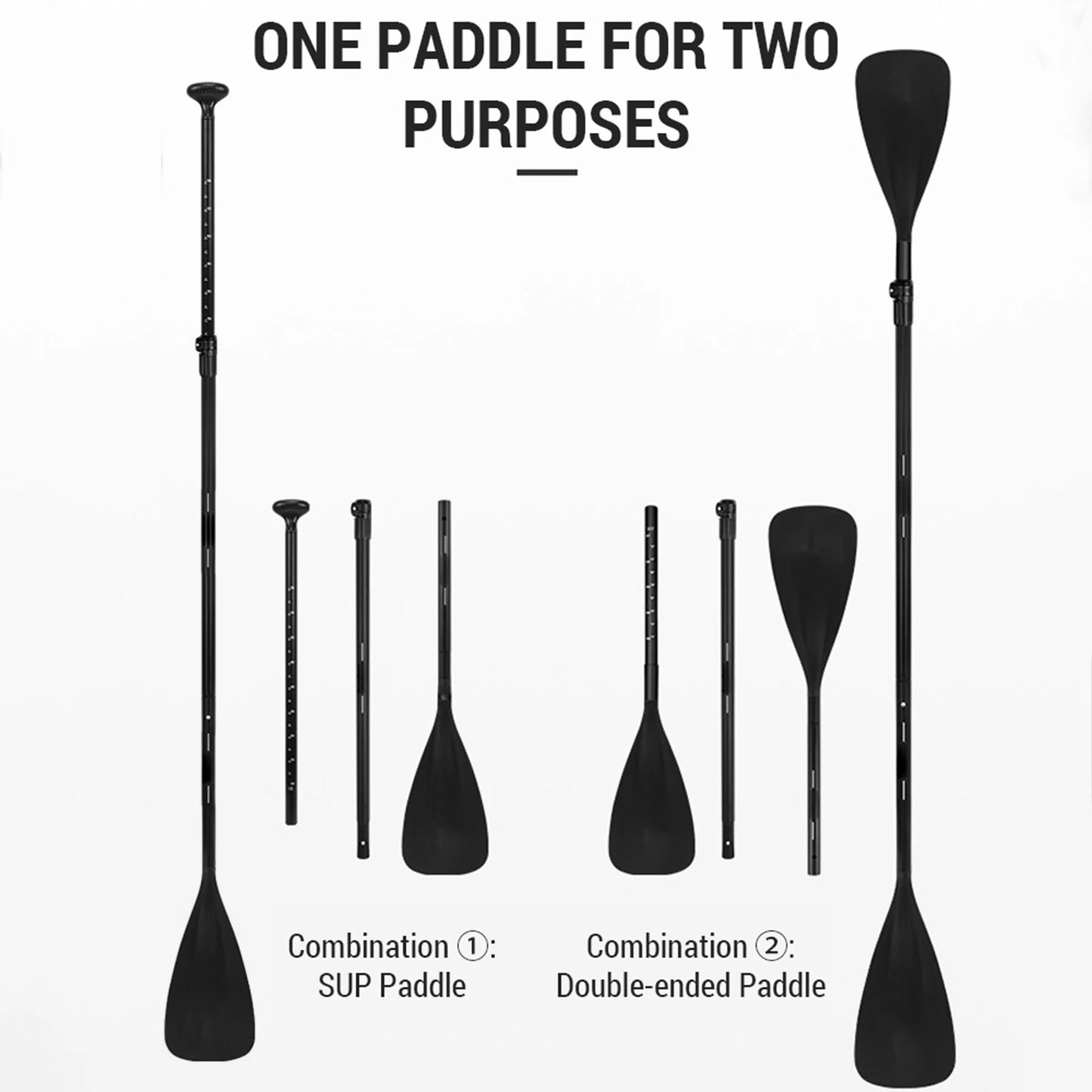 Adjustable  Paddle Aluminum Alloy Stand Up Paddle Board Paddle Portable Retractable Paddle Inflatable Boat Paddle