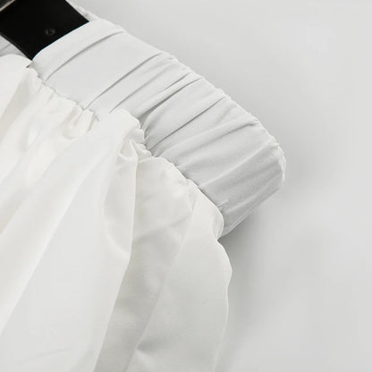 Sexy Low Waist White Mini Skirt Women Fashion with Belt Kawaii Preppy Short Skirts Y2K Korean Streetwear Pleated A Line Skirts