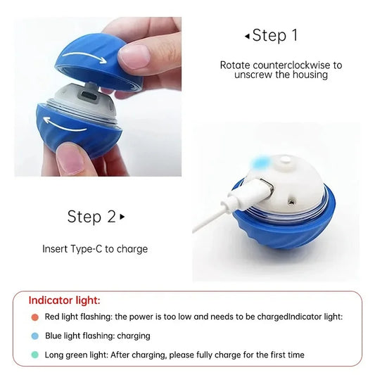 Dog Toy Ball With Automatic Movement, Bouncing Ball, Intelligent Usb Charging, Interactive Ball For Dogs, Chew Toy Ball For Dogs