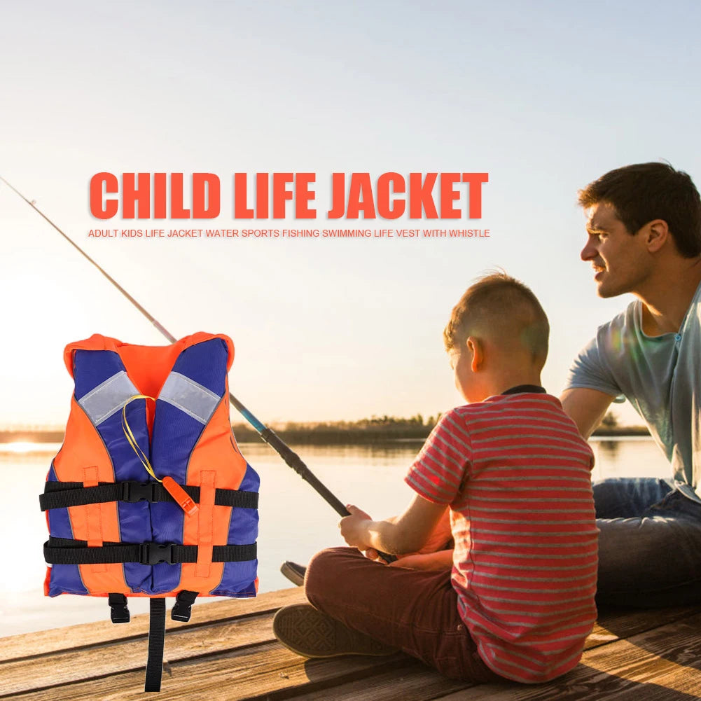 Kids Life Vest Toddlers Swim Jacket Wear-resistant Children Life Swimsuit  with Whistle Swimming Aid Buoyancy Floatation Jackets