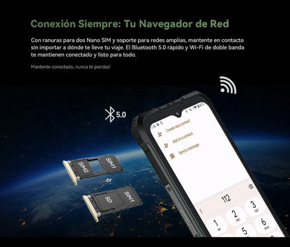 Cubot Kingkong Ace 2, Ultra-Thin and Robust Smartphone with Android 14, 16 Gb Ram (6 Gb + 10 Gb Expandable), 128 Gb Rom, 6.56 Inch and 90 Hz Screen, Nfc, 5100 Mah Battery, 4g Cell Phone