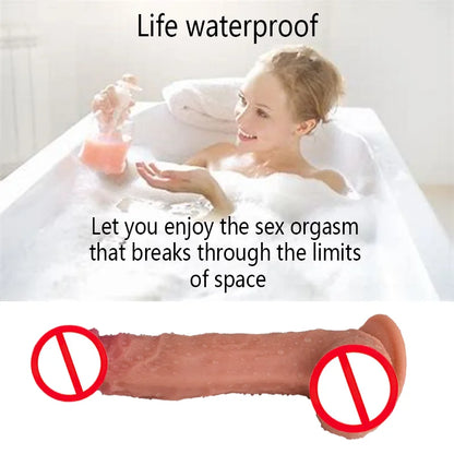 Dildo Heated Realistic Telescopic Swing Vibrator Vaginal Massage Masturbation Device Anal Stimulator Female Adult Sex Toy