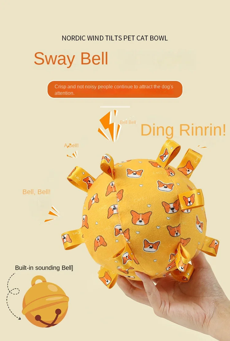 Dog Toy Sound Pet Durable Chew Teeth Grinding Boredom Relief Artifact Puppy Small Dog Self-Entertainment Bell Ball