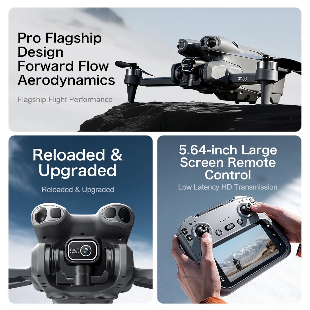 Professional Drone with 4K Dual Camera, Video Drone, Quadcopter, 360, Intelligent Obstacle Avoidance, Gift, New, 2022