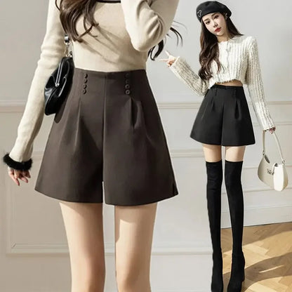 Design-sensing Suits and Shorts Women Slim and High-waisted A-line Boot Pants Versatile Casual Pants