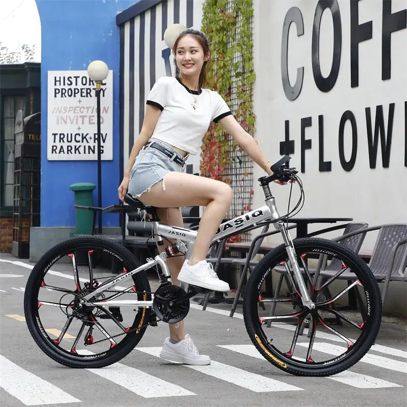 Mountain Bikes Adult Bikes Men's And Women's Variable Speed Bikes Dual Shock Absorbing Folding Mountain Bikes Student Bikes