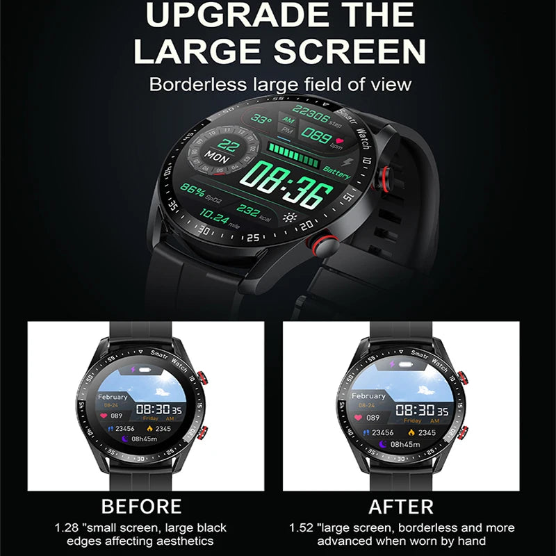 ECG+PPG Bluetooth Call Smart Watch Men Laser Health Blood Pressure Fitnes Sports Watches Man Sports Waterproof Smartwatch