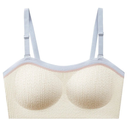 Lingerie Adjustable Wireless Bra Close-fitting Elastic Traceless Brassiere for Women Anti-sagging Gathered Breasts Seamless Bras