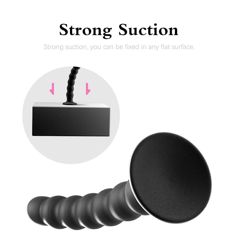 adult Toys for Man and Woman Anal Plug Prostate Massager adult Products Stimulator With Strong Sucker Silicone Bead Dildo