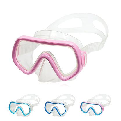Diving Mask Waterproof Swimming Goggles Panoramic HD For Adult Youth Silicone Skirt Anti-Fog With Nose Cover Swimming Equipment