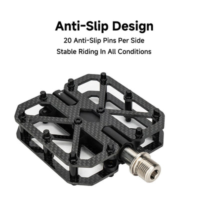 Bike Pedals Carbon Composite Three Bearings Non-slip Lightweight Pedals for Road Mountain Folding Bikes Road Bike Pedals