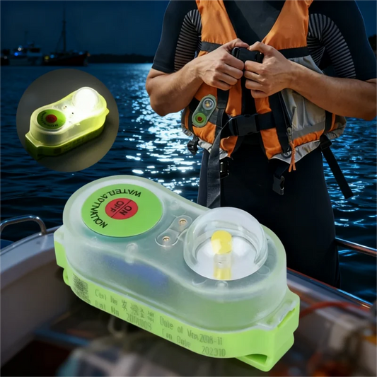 LED Seawater Activated Life Jacket Light Safety Vest for Adult Waterproof Survival Gear Accessory