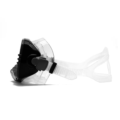 Large Frame Diving Mask with Drain Valve | HD Tempered Glass Lens & Adjustable Silicone Strap,Swim Goggles,buceo, 수영,스노클링,