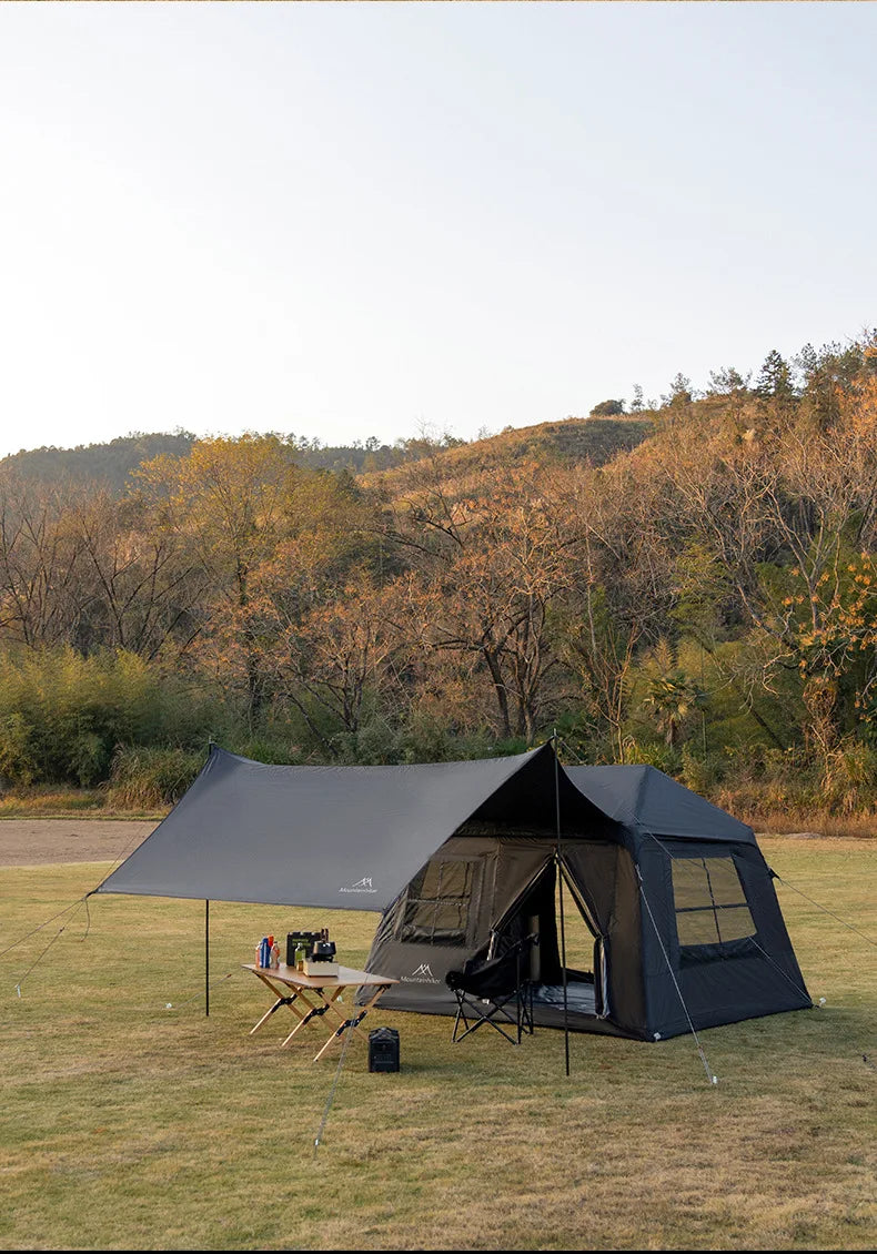 MOUNTAINHIKER Outdoor Camping 4-5 Person Waterproof Family Awning Beach Tent Quick Open Fishing Tent Picnic Park Anti-UV Shade
