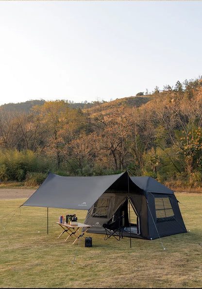 MOUNTAINHIKER Outdoor Camping 4-5 Person Waterproof Family Awning Beach Tent Quick Open Fishing Tent Picnic Park Anti-UV Shade