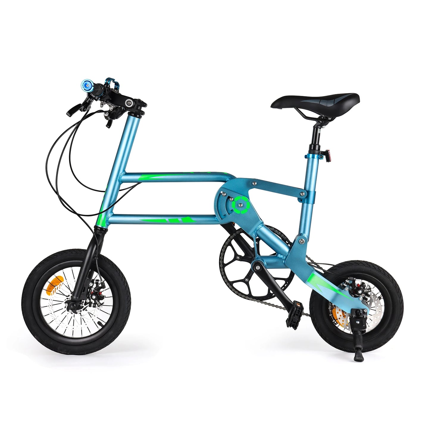12Inch Folding Bicycle 7 Speed Disc Brake Ultralight Portable Adult Men's Bike to Work Foldable Bicycle with Shock Handlebar