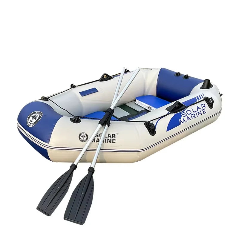 PVC Inflatable Fishing Boat Solarmarine 2M Single Person Racing Boats and Surfing Kayak Portable for Adult Outdoor Watersport