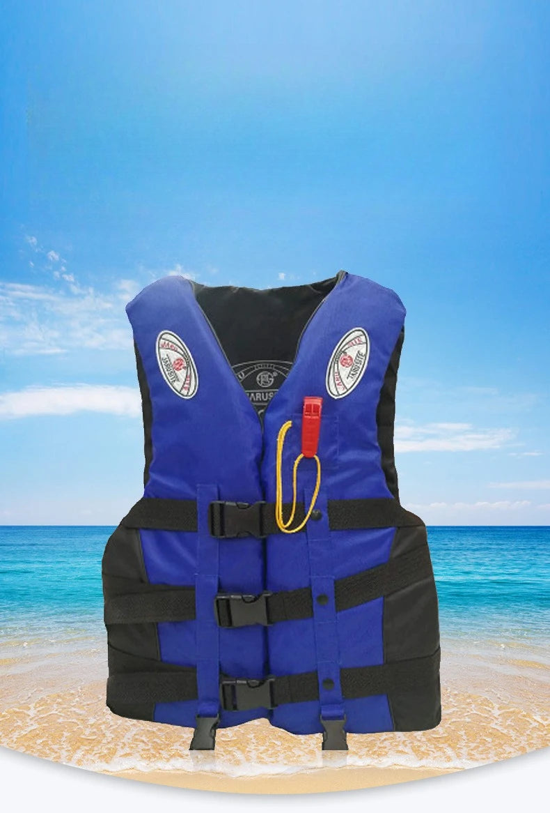 Sizes S-XXXL Outdoor Adult Water Activity Lifejacket Adjustable Buoyancy Lifejacket Polyester Children's Lifejacket with Whistle