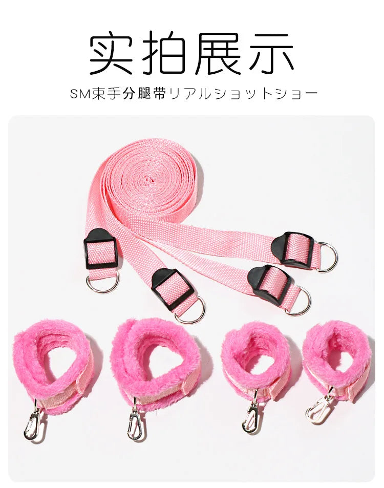 Sex Toys For Woman Couples Bed Handcuffs Gear Bondage Set Ankle Cuff Restraints Strap Adult Game Goods Handcuffs Ankle Cuff Anal