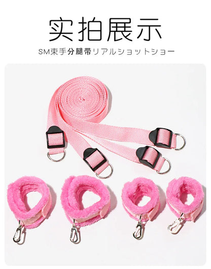 Sex Toys For Woman Couples Bed Handcuffs Gear Bondage Set Ankle Cuff Restraints Strap Adult Game Goods Handcuffs Ankle Cuff Anal