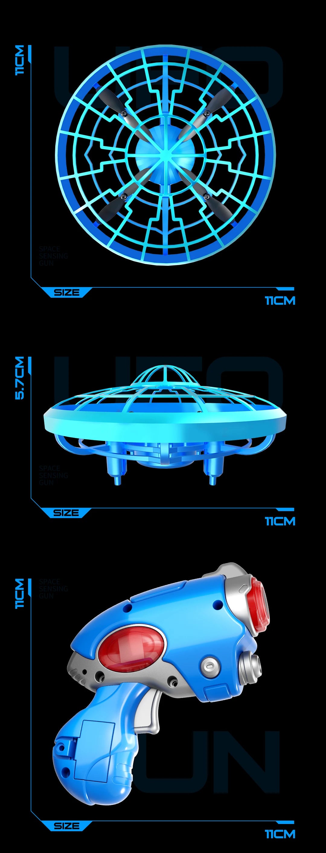 Hovering UFO Drone With Hand Gesture Control 2025 Infrared Induction Flying Saucer For Kids Easy Auto-Hover Mini RC Airplane Toy