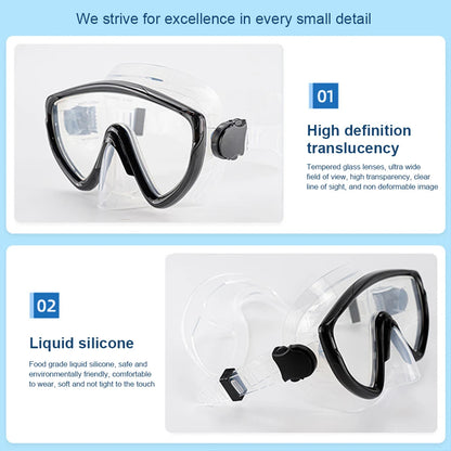 Scuba Diving Mask with Nose Cover Scuba Mask Silicone Skirt Diving Goggles Anti-Fog Swimming Goggles for Adults