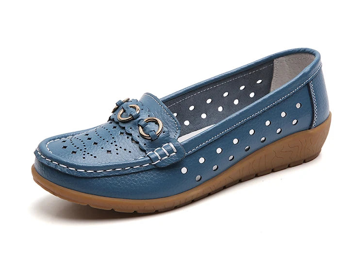 Woman Shoes Breathable Leather Shoes For Women Low Heels Casual Zapatos Mujer Elegant Heel Women's Shoes Flats Female Footwear
