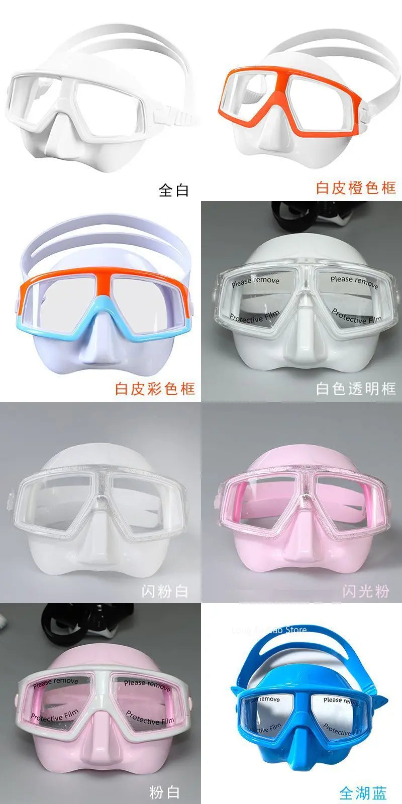 Freediving Mask Half Face Light Weight Low Volume Free Diving Goggles Silica Gel Diving Equipment