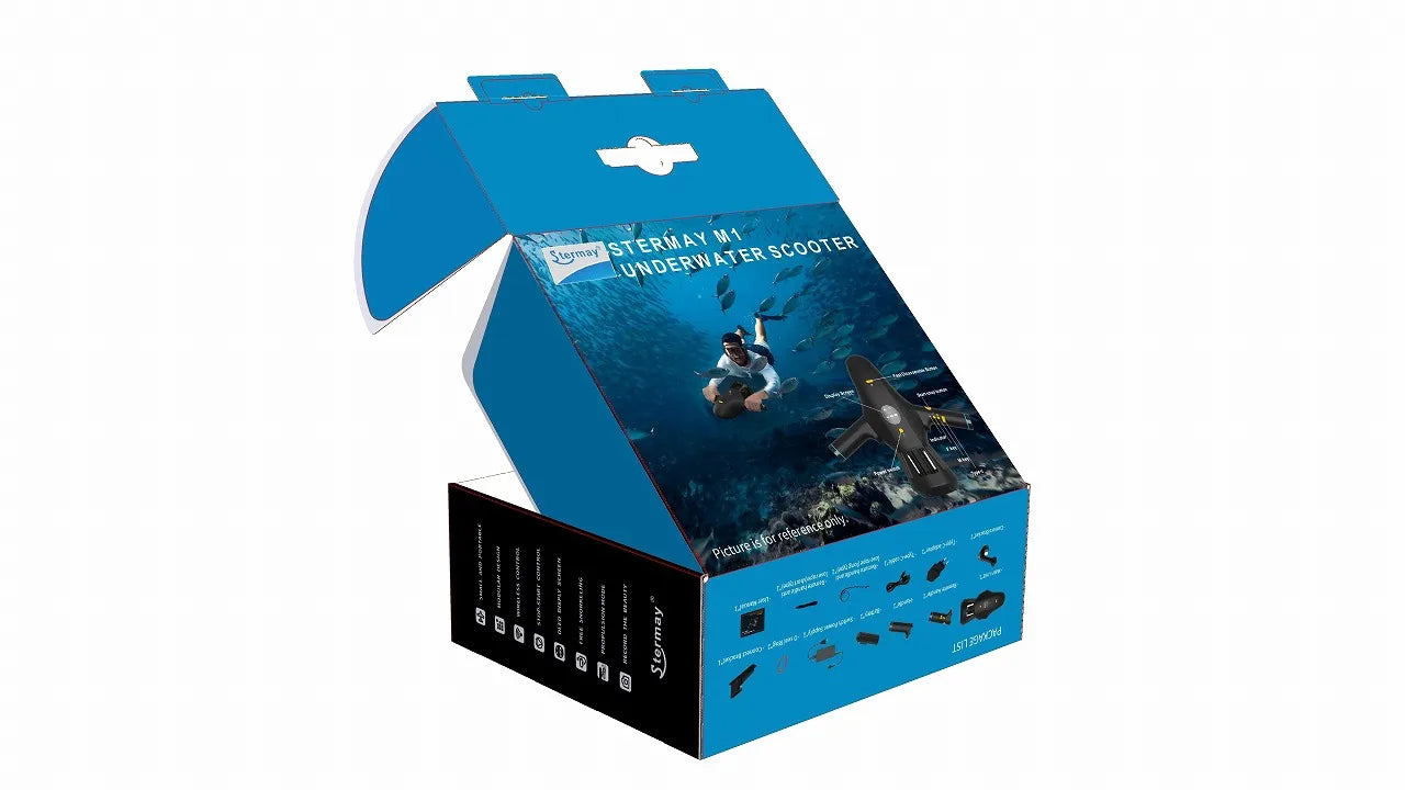 M1 Multi-fonctio Water Proof and Removable Battery Underwater Sea Scooter Electric Booster for Diving Snorkeling Sea Adventure