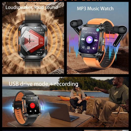 BWSMRIG New Men Smart Watch IP68 Waterproof Bluetooth call  Heart Rate Sleep Monitoring Sport Fitness Smartwatch for Android IOS