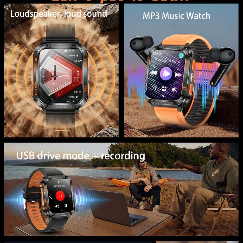 BWSMRIG New Men Smart Watch IP68 Waterproof Bluetooth call  Heart Rate Sleep Monitoring Sport Fitness Smartwatch for Android IOS