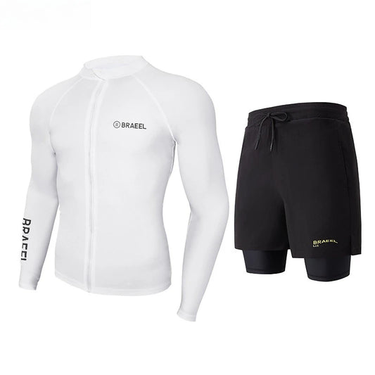 Wetsuit Men's Sunscreen Quick-drying Split Long Sleeve Trousers Snorkeling Water Suit Couple Warm Swimsuit Surf Suit