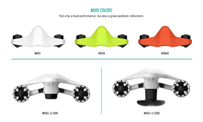 Electric Sea Scooter Portable 30 Meters Depth Underwater 35mins Running Time -10℃-40℃ Available Underwater Scooter 3.5kg
