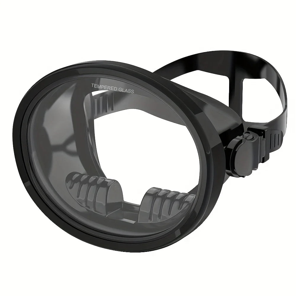 Diving Mask Goggles HD Anti-Fog Spearfishing Mask Freediving Mask Clear Panoramic Goggle with Adjustable Buckle for Free Diving