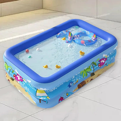 Inflatable Swimming Pool Large Family Pools Rectangle Framed Children Swimming Pool Summer Outdoor Kids Baby Bathtub Toys