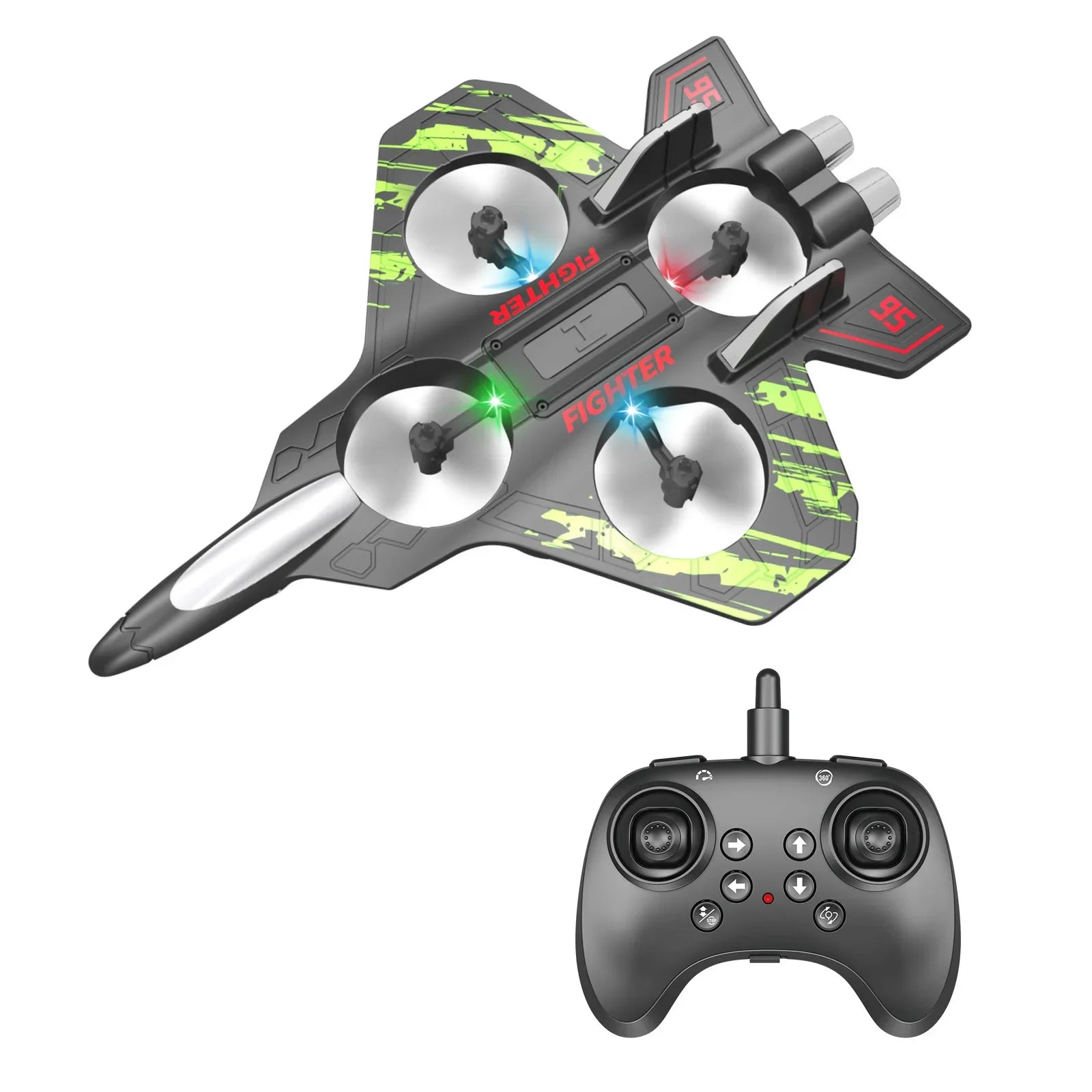2.4GHz RC Drone with 4-Axis Gyro, One-Key 360° Flip Stunt Plane, Easy To Fly Remote Control Aircraft for Kids Adults