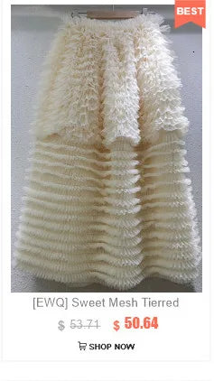 [EWQ]Japan Style Polka Dots Knitted High Waist Skirt Women's 2025 New Autumn Winter Oofice Lady Elastic A-line Pleated Midiskirt
