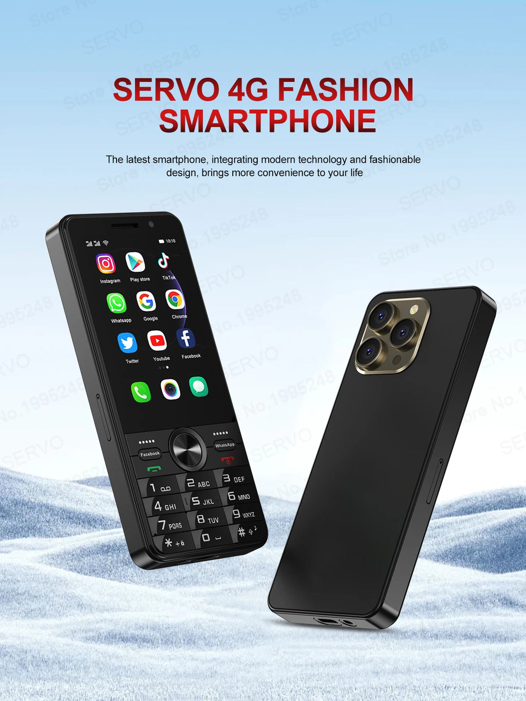 2025 New 4G Network Android Smart Phone 3.5" Screen 2 SIM Dual Camera Android 8.1 2+16GB WIFI GPS Play Store Mobile Phone Type-C