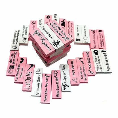 Forty Eight Piece Sex Block Game For Adults Sex Toys Featuring Wooden Block Tower Game For Couples Valentine Tumbling Tower