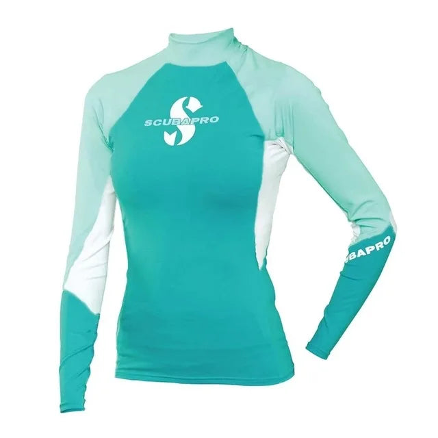 Women Wetsuits 2026 New Soft Slim-Fit UV Protection Skateboard Swimsuit Split Long Sleeve T Shirts Quick-Drying Rash Guard