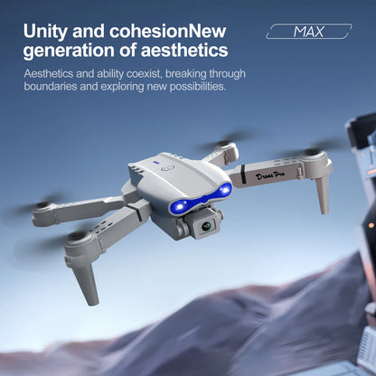 New E88 E99 Drone Remote Control with Screen Dual Camera Optical Flow Localization 2.4G RC Quadcopter One-button Take-off Drones