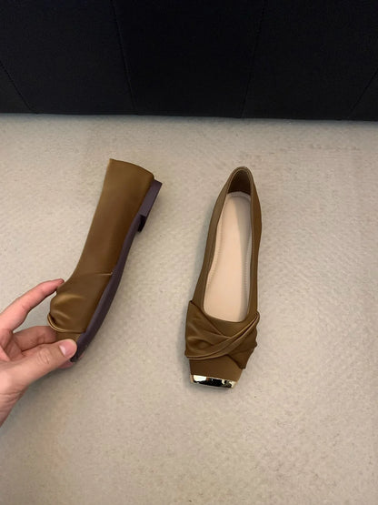 Shoes Woman 2026 Low Heels Female Footwear Autumn Square Toe Casual Sneaker New Summer Comfortable Dress Fall Lace-Up Flat Rome