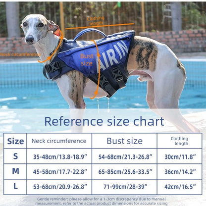 Dog Life Jacket with Airbags, Adjustable Pet Life Vest for Swimming, Oxford Fabric, Reflective Strips, S/M/L,Red / Green / Blue